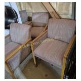 Upholstered Office Chairs with Wood Arms & Legs
