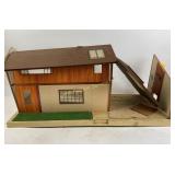 Mid-Century Modern Dollhouse with Detachable Panel