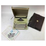 Sears Chevron Portable Typewriter with Documents
