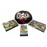 Spongebob vintage lot patrick star plus vhs, dvds