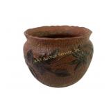 Terracotta Pot with Floral and Textured Design