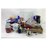 Amethyst Pitcher, Ceramic Cream/Sugar, and Holiday