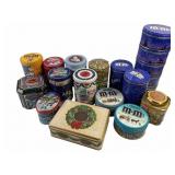 vintage lot of tins qty 19