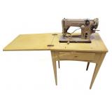 Singer 306K Sewing Machine with Wood Cabinet