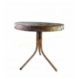 Metal Side Table and Painted Metal Plant Stand