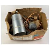 Copper pipe pieces and fittings, pvc pipe pieces,