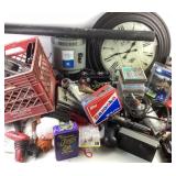 Clock, Craftsman, Speakers, Pet Containment System