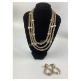 Vogue JLRY Marked rhinestone Earrings with matchin