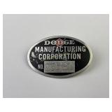 Old metal Dodge employee identification badge