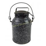 Antique graniteware dairy can circa 1900