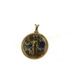 Gold-Tone 1944 Walking Liberty Coin Pendant