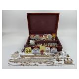 Misc. Jewelry lot with case