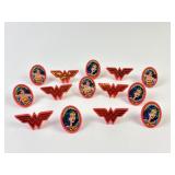 Lot of 14 Wonder Woman plastic rings