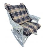 Wicker Rocking Chair with Cushions