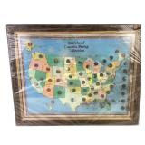 Statehood Lincoln Penny Collection in Framed Displ