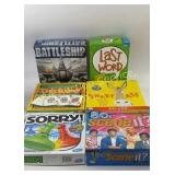 Board Games Including Battleship, Sorry, Scene It?