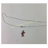 Vintage Reddy Kilowatt Mr. Sparky necklace/charm