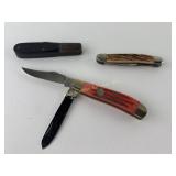 (3) pocket knives Frost Buklet Trapper I, Barlow,