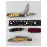 (4) pocket knives Barlow, Imperial
