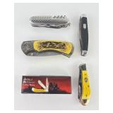 (4) pocket knives Frost and others