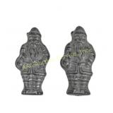 (2) old lead Santas Christmas