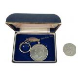 1971 Eisenhower Dollar Keychain and 1981 Mexican 1