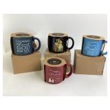 NIB Religious mugs: rosary a day, thank god for yo