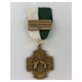 Gold filled 1950s Texas marksman class 1st medal