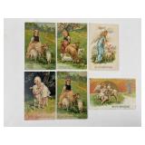 Victorian Chromolithograph embossed Postcards Made