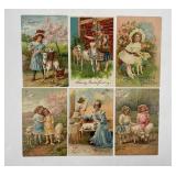 Victorian Chromolithograph embossed Postcards Made