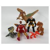 Vintage Power Rangers (2) & Jurassic Dinos (4)