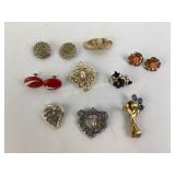 Costume Jewelry: BSK My Fair Lady Pin, Coro Blue F