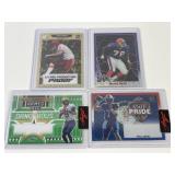 Football card lot of 4 - with "1 of 1