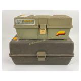 Lot of 2 Adventurer and Plano tackle boxes "FULL"