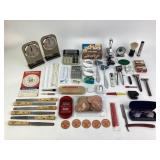 Desk Items, Clocks, Tools, and Razor Accessories