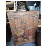 Wood Ice Box on Wheels (32 in. L x 18 in. W x 44