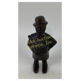 Black Americana Cast Iron Policeman Coin Bank