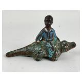 Antique cast iron black Americana figure on