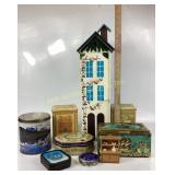 Bird House Cupboard & Assorted Tins; Hallmark, Ber
