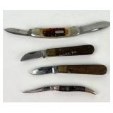 (4) pocket knives Buck, Frost, Pakistan