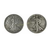 1941, 1944 Walking Liberty Half Dollars