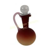Peachblow Satin Glass Cruet With Stopper and Pink