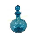 Blue Blown Glass Cruet with Stopper