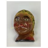 Black Americana Painted Ceramic Head Wall String H