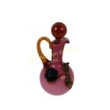 Matsu No Kel Style Glass Cruet With Applied Floral