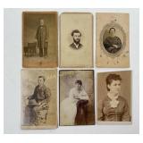 Victorian CVD Photograph cards qty 6