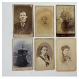 Victorian CVD Photograph cards qty 6