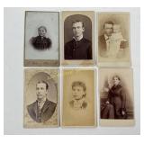 Victorian CVD Photograph cards qty 6