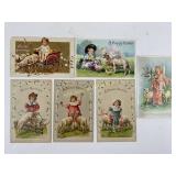 Victorian Chromolithograph embossed Postcards Made
