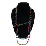 Nate & Etan glass & hematite beaded necklace with
